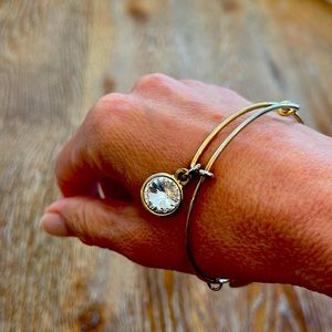 Alex and Ani April Birthstone charm bangle
